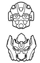 coloriage transformers tete